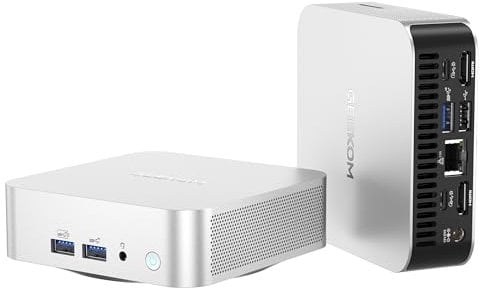 GEEKOM A7 Series Mini PC with AMD Ryzen 9 7940HS (Up to 5.2GHz), 32GB DDR5 RAM 2TB SSD Mini Computer, Mini Pc Windows 11 Supports WiFi 6E/BT5.2/USB4.0(DP1.4)/8K@30Hz & 4 Screen Displays for Business