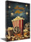 ZQQART Filmnacht Wanddekoration klassischer Vintage Film Popcorn Bilddruck auf Leinwand Filmrollen Poster für Kino Medienrau Wohnzimmer Schlafzimmer Küche Büro Wanddekoration (40x60cm)