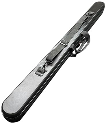 Amagogo Billardqueue-Koffer, Hartschalenkoffer, 3/4-Queue-Koffer, PVC, wasserdicht, leicht, Tragebox, Schutz, Schwarz