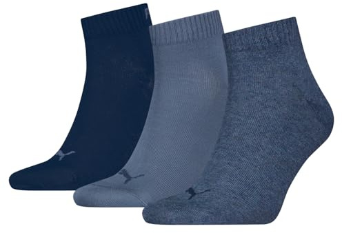 PUMA Unisex Plain Recycled Cotton Quarter Sock (3er Pack)