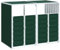 vidaXL Mülltonnenbox für 2 Tonnen Grün 144x81x113 cm Stahl, 2er Mülltonnenbox, Box Mülltonnen, Garten Mülltonnenbox, 3er Mülltonnenbox