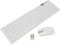 Qusedwey Wireless Slim White Keyboard + Wireless Optical Mouse Set for PC and Laptop