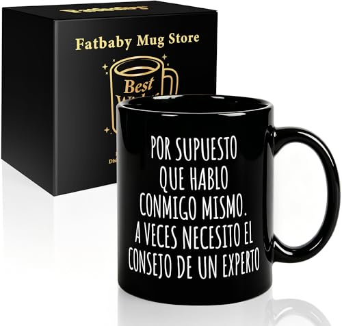 Fatbaby - Taza de café divertida para compañeros de trabajo, amigos, cumpleaños, Navidad, Acción de Gracias, regalos para mujeres y hombres, por supuesto, taza de té sarcástica de oficina, 11 onzas
