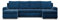Mebligo - Ecksofa mit Schlaffunktion und 3 Bettkasten FORESTA 302x89x159 (BxHxT) Cord - Dunkelblau - Couch U Form, Sofa im Sitz: Wellenfeder + Schaumstoff, Sofas & Couches, Eckcouch