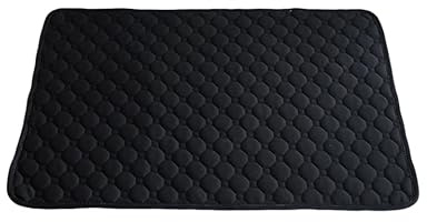 Wiederverwendbare Hundedecke, saugfähige Windel, waschbare Unterlage, Haustierbett, Urinmatte für Autositzbezug, Haustierbedarf, Schwarz, L 70 x 50 cm