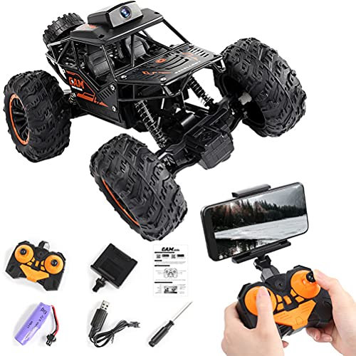 Coche teledirigido con cámara 5W, 2.4Ghz Off-Road Remote Control Truck de alta velocidad rápido carrera eléctrica Hobby Toy para adolescentes adultos