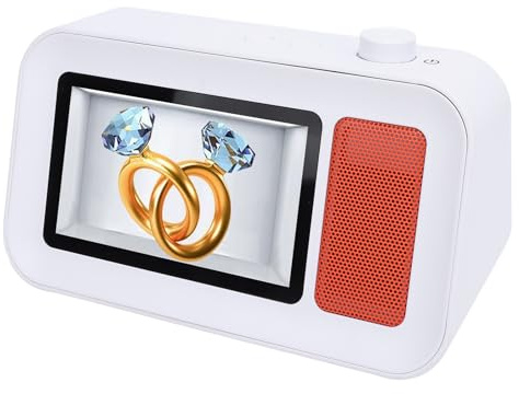 3D Holographic Bluetooth -Lautsprecher mit Schwimmenden Texten, Bluetooth 5.3 HiFi Sound, 1080p HD Imaging für Heimkino, Partywerbung Player