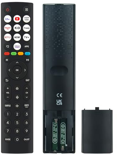 VINABTY Replacement Voice Remote Control Fit For Hisense 4K QLED Smart TV 43E6NTUK 50E6NTUK 55E6NTUK 65E6NTUK 43E77NQTUK 50E77NQTUK 65E77NQTUK 75E7NQTUK 85E7NQTUK 55E77NQTUK 65E77NQTUK