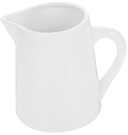 KOCKSHION Jarra de Cerámica Blanca Café y Leche Decoración de Barra de Café