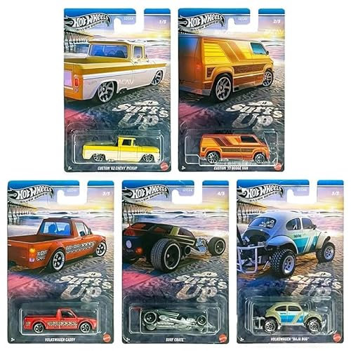 Hot Wheels Silver Series Surfs Up - Juego completo de 5