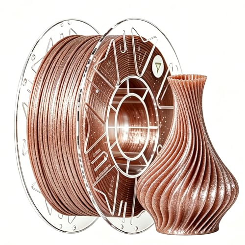 Creality Hyper PLA RFID Stardust Filament for 3D Printers, 1.75mm Filament Galaxy-Like Sparkle 1kg/(2.2lb) with Starry & Smooth Surface, Effortless Printing Fits Most 3D Printers(Brown)