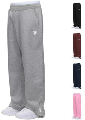 Jogginghose Herren Baggy Sweatpants Breite Baumwolle Sporthose Lang Trainingshose Elastische Taille mit Taschen und Kodelzug Herbst Winter Warme Bequem Männer Sweathose Laufen Joggen Freizeithose