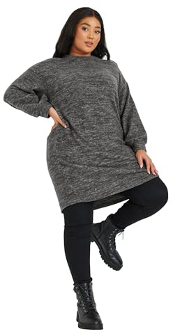 Yours Curve Soft Touch Mini Jumper Dress - Women's - Plus Size Curve