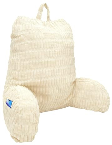 CEWROM Lesekissen mit RüCkenlehne für Erwachsene, 80 * 40 * 55CM, Ideal als Rückenstütze, Komfortkissen Lesekissen für Bett Couch oder Boden-Rückenlehne (beige)