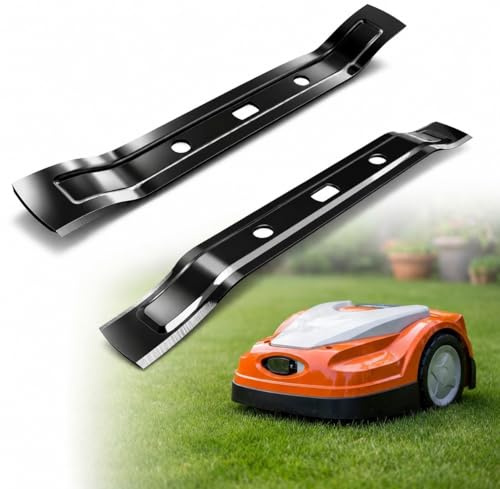 Mähmesser Ersatzmesser für Stihl iMOW RMI 422 422P 422PC & Viking iMOW – 2 Ersatzklingen aus rostfreiem Edelstahl, 200 mm Wechselklingen für Mähroboter, scharf & einbaufertig