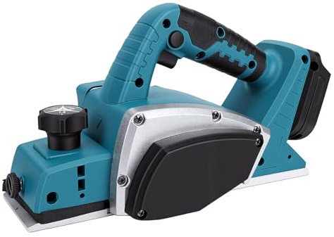 OPPWONG Cordless Electric Planer 15000 RPM 2mm Cutting Depth Woodworking Power Planer Tool Hand with Brushless Motor Dual Carbide Blades for Woodworking Door Furniture