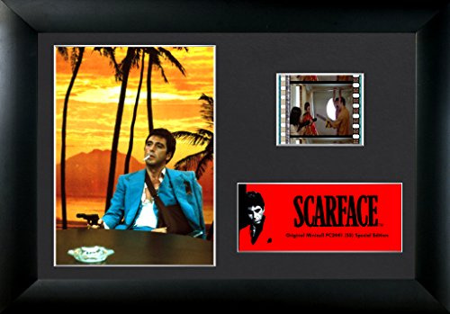 Trend Setters Scarface-S3 Minicell Film Cell Frame | MiniCell Film-Sammelstück | Schreibtisch, Regal oder Büro | Geschenk für Filmsammler