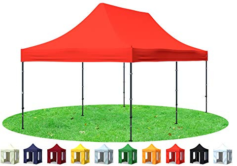 Faltpavillon 3x6 Meter Premium ohne Seiten Rot