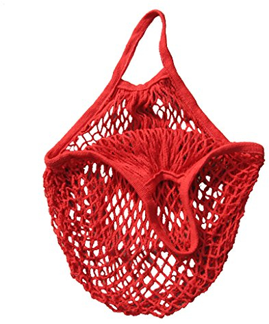 Filet de courses Sac de pommes de terre en ficelle coton bio Couleur, Tissu, Rot, taille unique