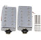 Yibuy 2xWhole Silver Cover 50mm 52mm Humbucker Tonabnehmer für E-Gitarre