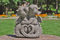 MC Gartenfigur Gartendrache - Modell kuschelnd klein - Fantasy Figur Deko Drache Garten