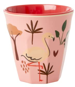 Klein Melamin Kinderbecher - Pink - Jungle Animals Print