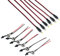 Taikuwu 6 Stücke 8A-10A DC Hohlstecker（Mit Kabel） 6 Stücke DC Power Jack Socket 5,5 X 2,1 mm DC Stecker Buchse Adapter für Audio/Video/Handy/Überwachungskameras