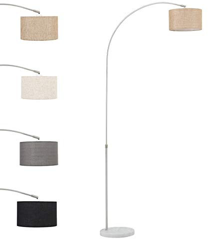 FUKEA Floor Lamp Arched Floor Light Standing Reading Lamp with Lamp Shade, Height Adjustable Flexible Gooseneck Standing Light for Living Room, Bedroom, Office and Dorm (Gold)