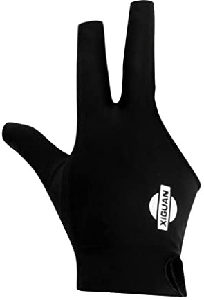 Colcolo 3 Finger technisch Elastische Hand von rechts Snooker Pool Cue Billard Handschuh Rot Schwarz Blau