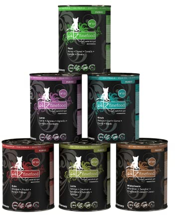 catz finefood Purrrr Collection II - Monoprotein Katzenfutter nass - getreidefrei, zuckerfrei, hypoallergen - hoher Fleischanteil - Multipack Nassfutter für Katzen - im Beutel, 6 x 400g