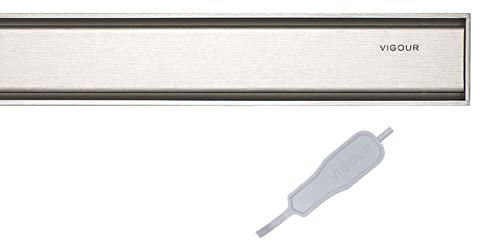 VIGOUR-SET Rostheber + Designrost individual 3.0 - Variante Edelstahl 900 mm