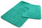 VELVETIO Bath Mat Set 2 Piece Machine Washable for Bathroom, Jacquard Greek Non Slip Quick Dry Shower Rugs & Bathtub Mats, Highly Water Absorbent 100% Polypropylene Toilet Rug Sets, Teal