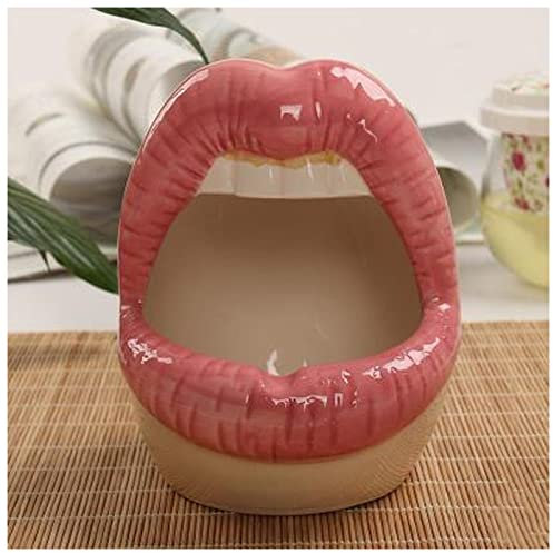 Aschenbecher Süße Lippen Aschenbecher kreative Pflanzgefäß Mode Mund Keramik Aschenbecher Zigarette Zubehör Geschenk for Freund Rauchloser aschenbecher (Size : 5)