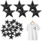 FERCAISH 20pcs Star Iron-On Patches, Star Appliques Embellishments, Star Decorative Iron-On Patches, Black Star Embroidered Patches for Clothing Jackets Hat Backpack Repairing Decorations