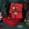 Gift Boxes for Presents with Lids - Set of 3 Red Christmas Boxes – Small, Medium and Large Gift Boxes with Ribbons – Ideal for Holiday Gifts, Xmas Packaging, Luxury Wrapping for Presents
