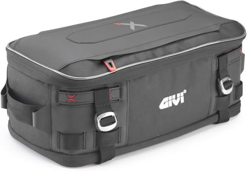GIVI XL01B Borsa Cargo X-LINE estensibile da 15 a 20 Litri, compatibile con moto Granturismo e Adventure, Poliestere, Nero
