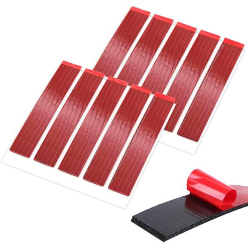 RENKE 10 Pack Heavy Duty Double Sided Adhesive Foam License Plate Pads - Super Strong Adhesive, Waterproof and Heat Resistant, Easy Peel and Stick Installation, Perfect for Car License Plates