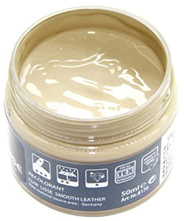 rockible Restaurador de Color de Cuero Crema Reparadora de Cuero Bálsamo de Coloración de Cuero para Zapatos de Bolso, beige