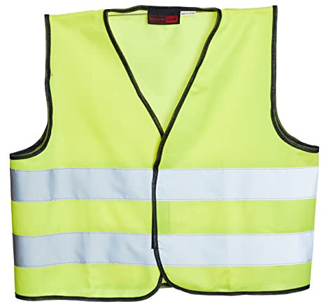 Blackrock Niños Chaleco Alta Visibilidad 7-9 Años, Amarillo Chaleco Reflectante Alta Visibilidad Unisex Niños Chaqueta de Seguridad, Ligero y Cómodo, Totalmente Certificado EN1150 Para Niños