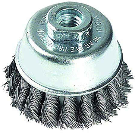 Tivoly Xt20252006003 Brosse Coupe M14 pour Meuleuse, Fil Acier Torsadé, Gros Décapage du Métal Ø 90mm