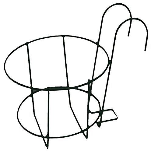 Fioriera Rotonda fissa in ferro Nero da terrazzo balcone 20x30x43 cm EV