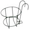 Fioriera Rotonda fissa in ferro Nero da terrazzo balcone 20x30x43 cm EV