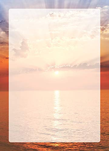 Motivpapier Briefpapier (Meer-5057, DIN A4 25 Blatt) schöner Sonnenuntergang am Meer, Sunrise in the Sea