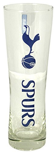 Tottenham Hotspur FC Official Wordmark Football Crest Peroni Pint Glass (One Size) (Clear)