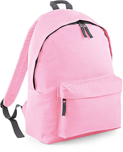 BagBase Unisex Erwachsene Original Fashion Backpack Rucksack, True Pink/Graphite (Mehrfarbig), Einheitsgröße