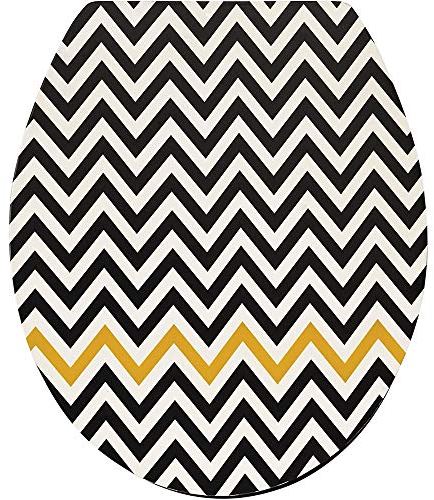 Wirquin 20721908 WC-Sitz FSC 100% Trendy Line Diplomat Yellow, Schwarz und Gelb