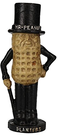 AB Tools Mr. Peanut Money Box Bank Jar Planters Mascot Figure Cast Iron Statue Figurine