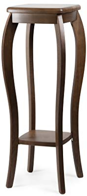 bixard Blumenständer, Konsolentisch, Konsole, Beistelltisch, Flurtisch Holz | Dunkel Walnuss