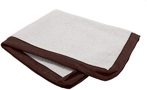 Furhaven Sherpa & Suede Ersatzbezug für Hundebett, Espresso, Größe L