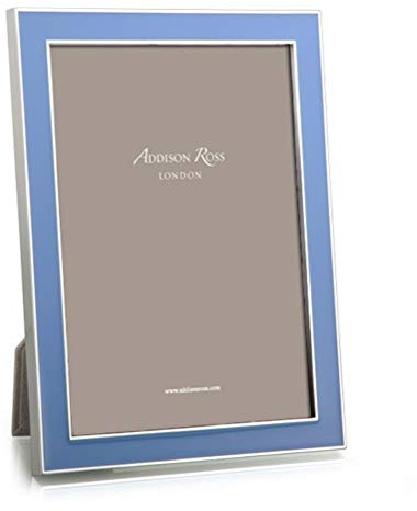 Addison Ross Bilderrahmen, Emaille und Silber, 10 x 15 cm, Blau